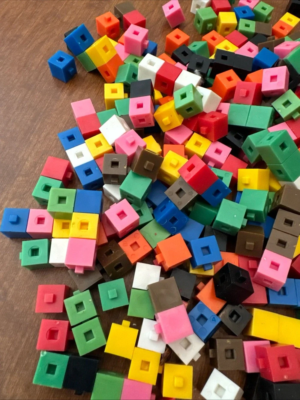Multicolor Interlocking Counting Cubes - Pack of Small Linking Blocks qty 385